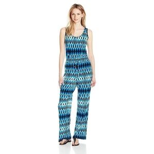 Calvin Klein Blue Geometric Jumpsuit